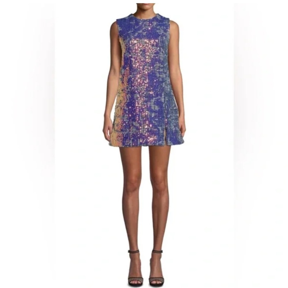 Nicole Miller Collection Tweed Sequin Shift Dress